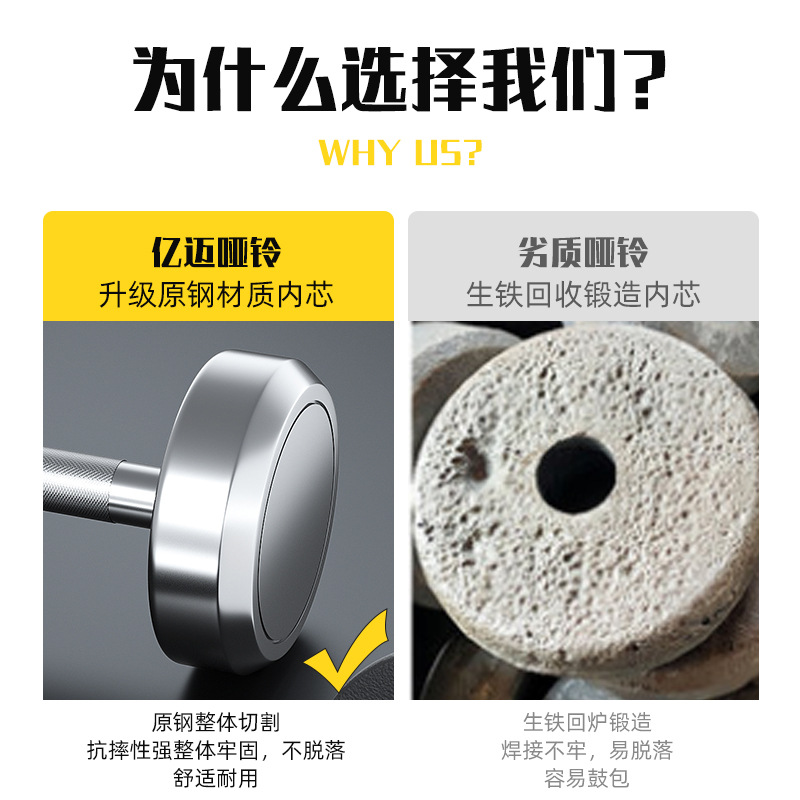 Conjunto de halteres combinado con estante, gimnasio doméstico comercial, equipo especial de acero puro, conjunto completo de halteres