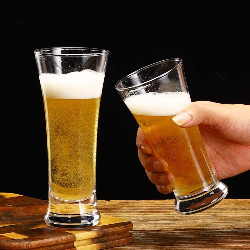 Taza de cerveza artesanal de cintura grande capacidad cintura de vidrio bar KTV taza de cerveza comercial taza de cerveza de trigo