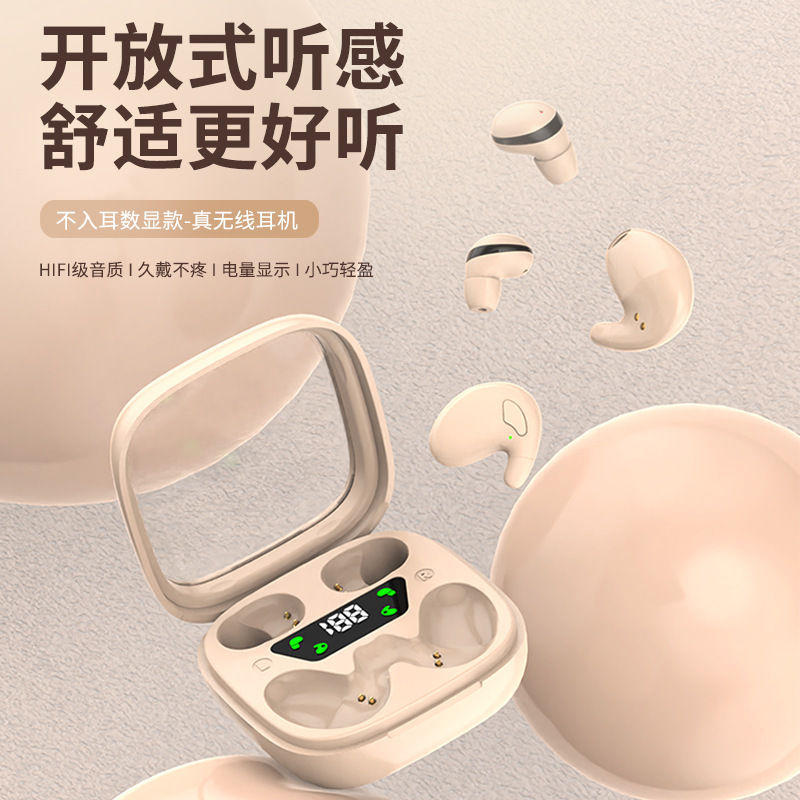 538 auriculares Bluetooth 5.3 nueva pantalla digital pequeña y delgada con reducción de ruido, duración de la batería duradera, fábrica mayorista transfronteriza
