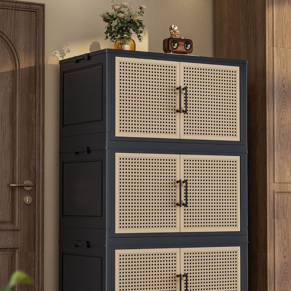 Second-Hand Storage Cabinet, Installation-Free, Thickened Folding Storage Box, Home Bedroom Clothes, Large-Capacity Storage Box, Snack Rack