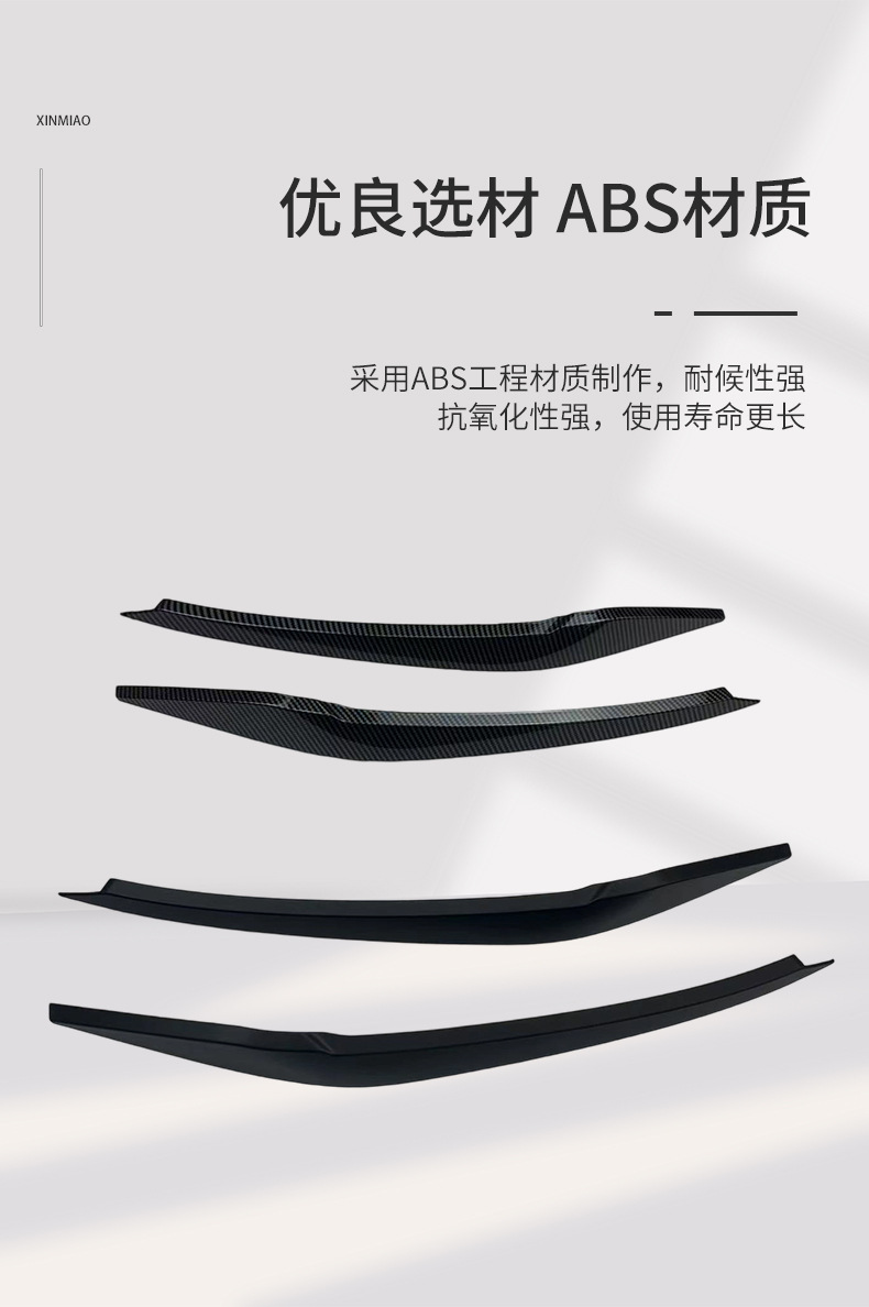Modified Front Bumper Fang Blade Fog Lamp Eyebrow Fog Lamp Decorative Frame Front Bumper Spoiler 19 New Polo Plus