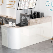 吧台收银台店铺小型奶茶服装店柜台烤漆商用公司前台桌接待台