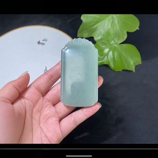 Jin Yu Tang Xinjiang [safe and sound] exquisite Hetian jade powder green safe and sound brand oily full jade fine