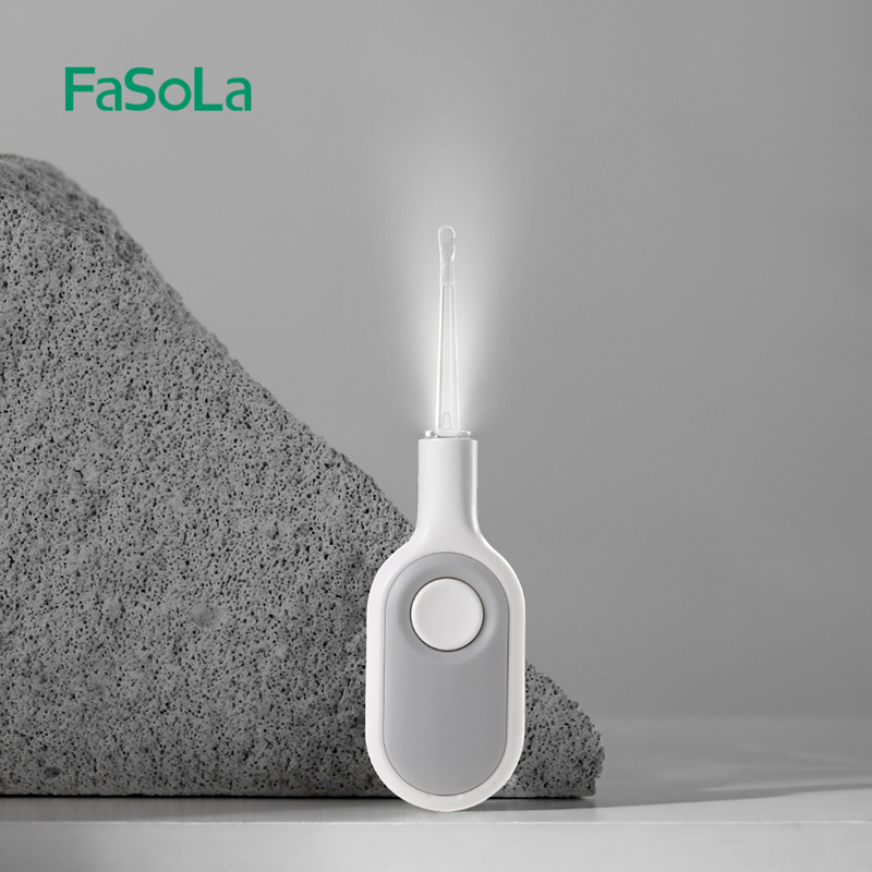 FaSoLa hogar luminoso oído pico con la luz de los niños pico bebé Seguridad cabeza suave oído recoger artefacto