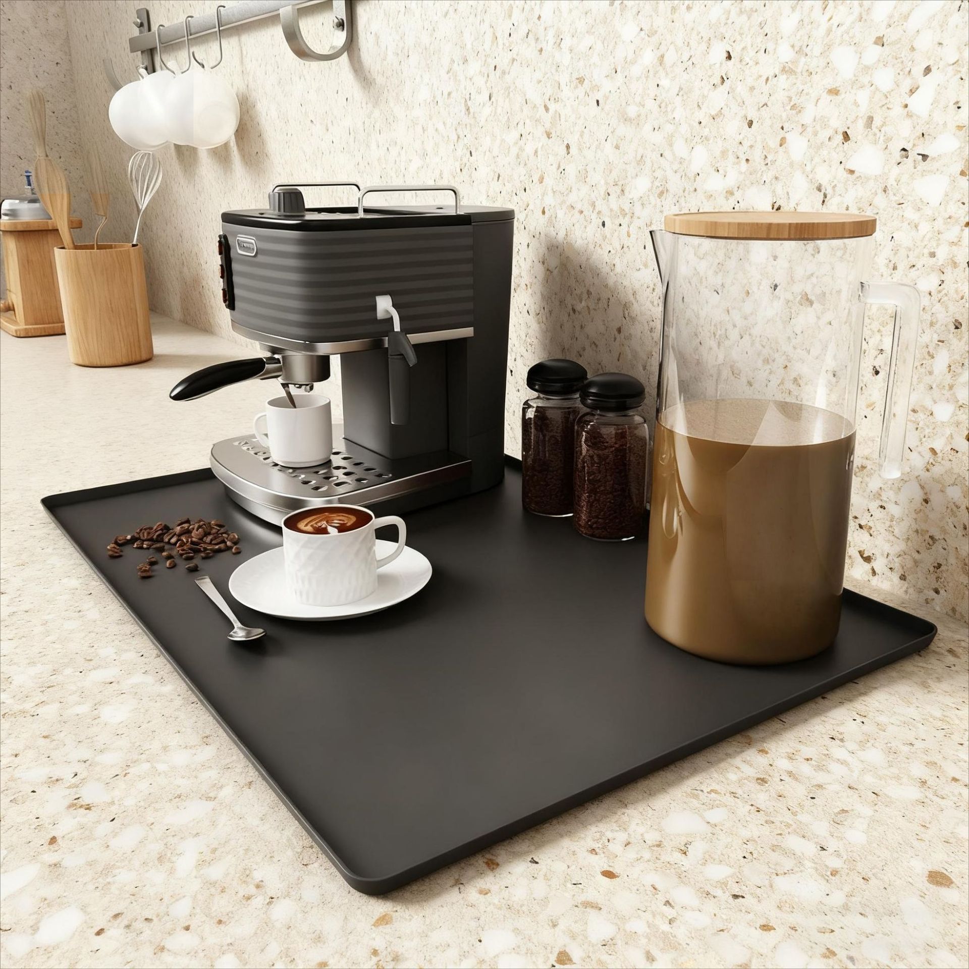 Nuevo producto Cojín para máquina de café Cojín para mesa Cojín desechable Cojín para platos y platos Cojín de secado Cojín antideslizante para barra de drenaje Cojín de silicona para mesa de cocina