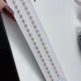 6-6.5高品质日本海水珍珠akoya正圆几乎无暇耳钉明星素钉纯银耳针