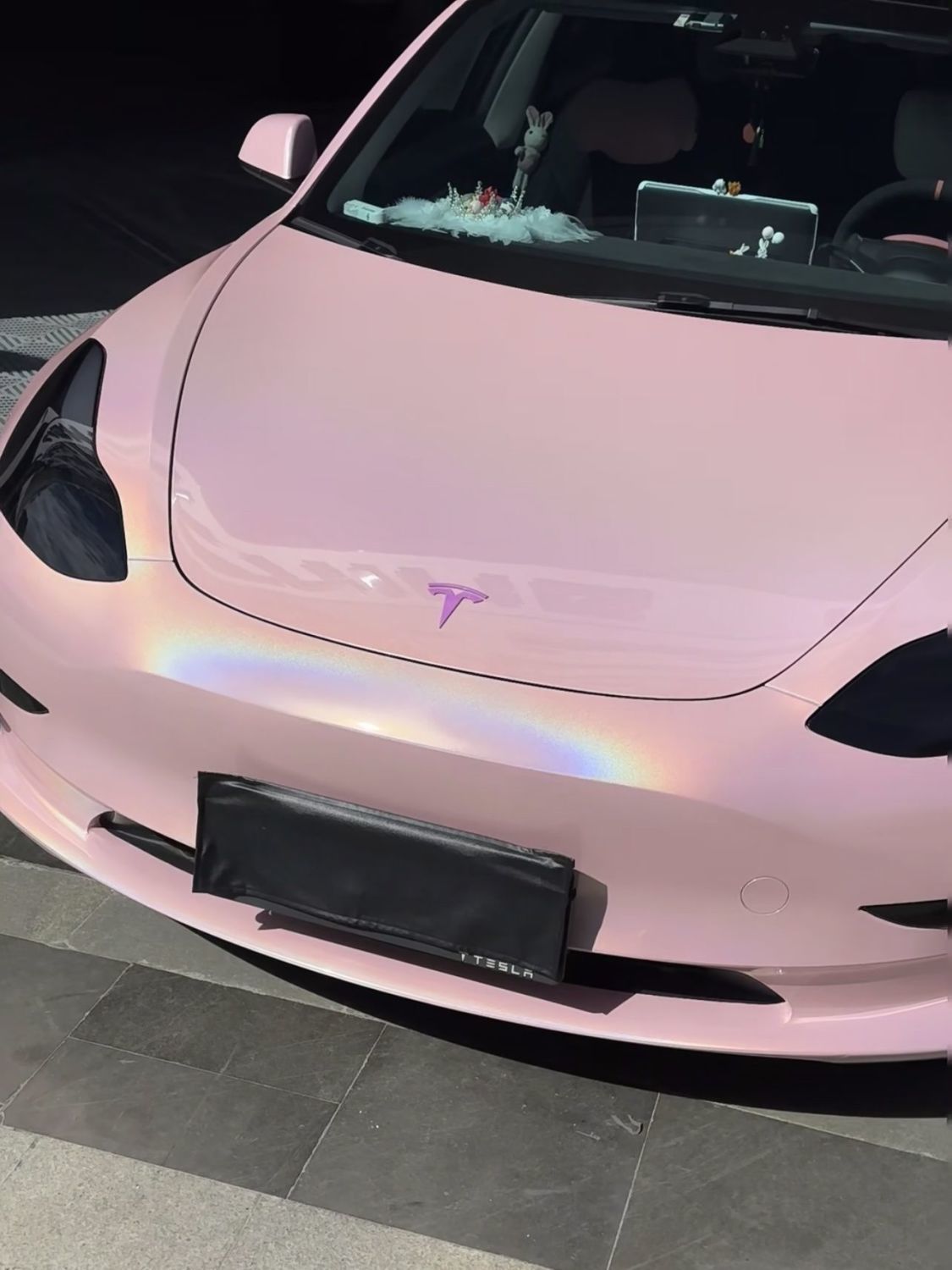 Car PET colorful laser cherry blossom pink lipstick color change film for motorcycles and electric vehicles, scratch-resistant, self-adhesive, drop shipping available