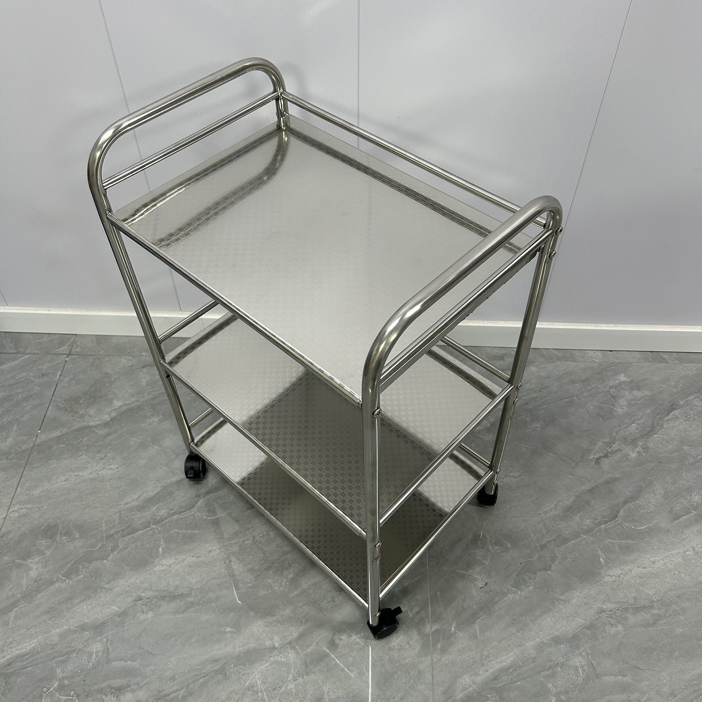 Stainless Steel Trolley Rack Oven Floor-Standing Microwave Oven Rack Storage Rack Modern Simple Storage Rack Multi-Layer