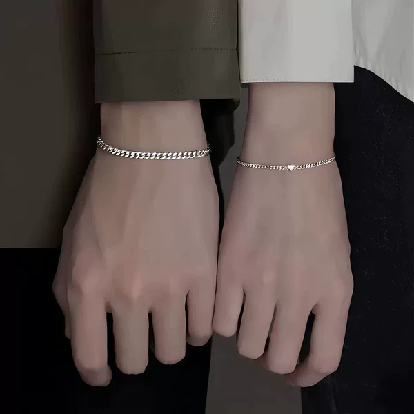 Europe and the United States cross-border hot ins niche design high sense bracelet suit couple love bracelet 2 piece set wholesale