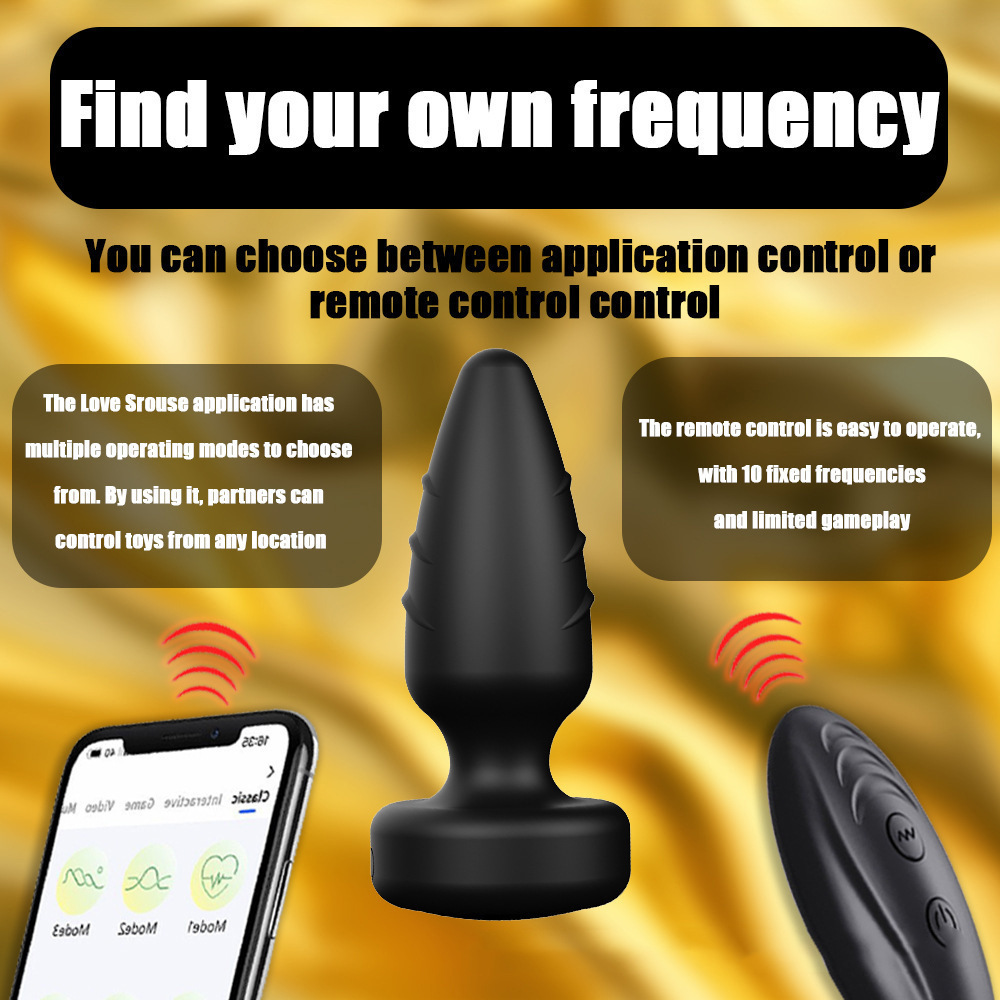 App-Controlled Remote Anal Plug with 10 Vibration Modes and 360° Rotating Swing Motion — detail image 1