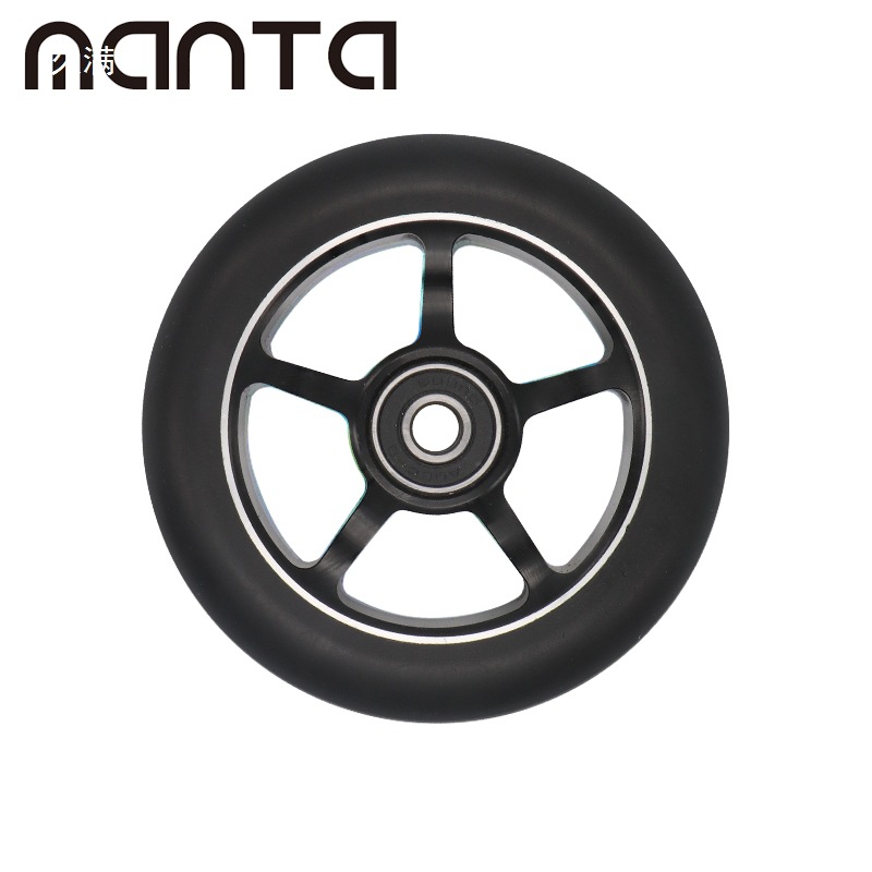 100X24Mm Scooter Aluminum Alloy Wheel Hub High Elasticity Wear Resistant Speed Skating Shoes Roller Trolley Pu Wheels