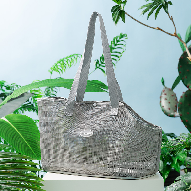 Gato sale en primavera y verano bolso de mensajero de malla transpirable bolso de mano para perro mascota portátil cuatro estaciones suministros generales para bolsas para gatos