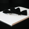 Black hair accessory, elegant hairgrip with bow, advanced summer hairpins, high-quality style, 2021 collection