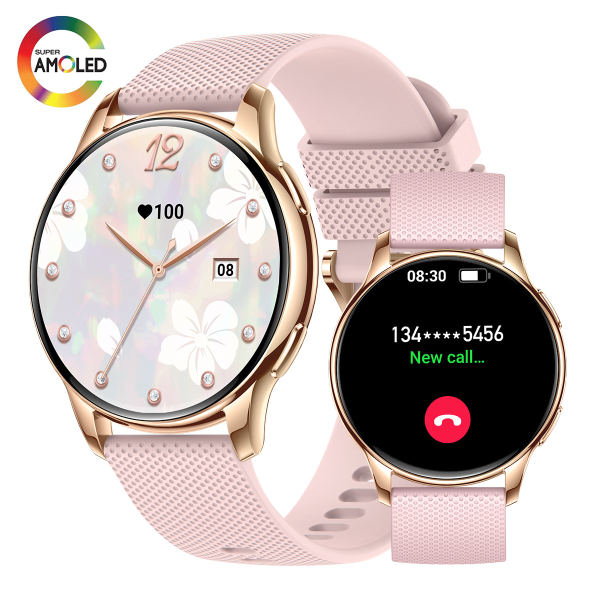 New Y11 smart watch Bluetooth call AMOLED screen health monitoring female physiological health wear watch