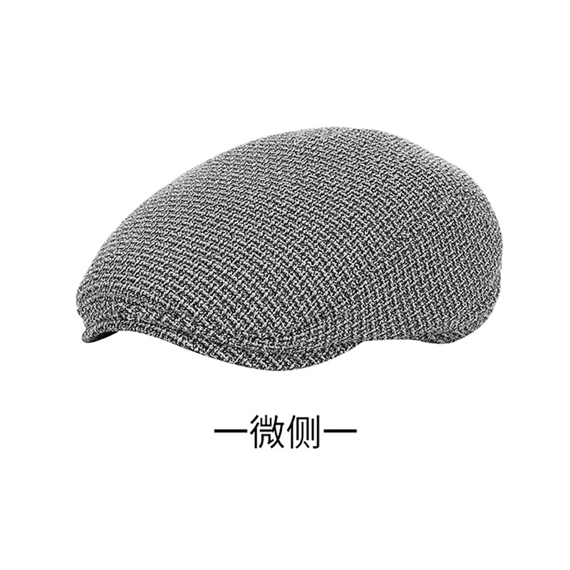 Sombrero de los hombres de primavera y verano nuevo de mediana edad y ancianos hacia adelante sombrero transpirable a prueba de sol delgada gorra de pico boina británica sombrero de pintor