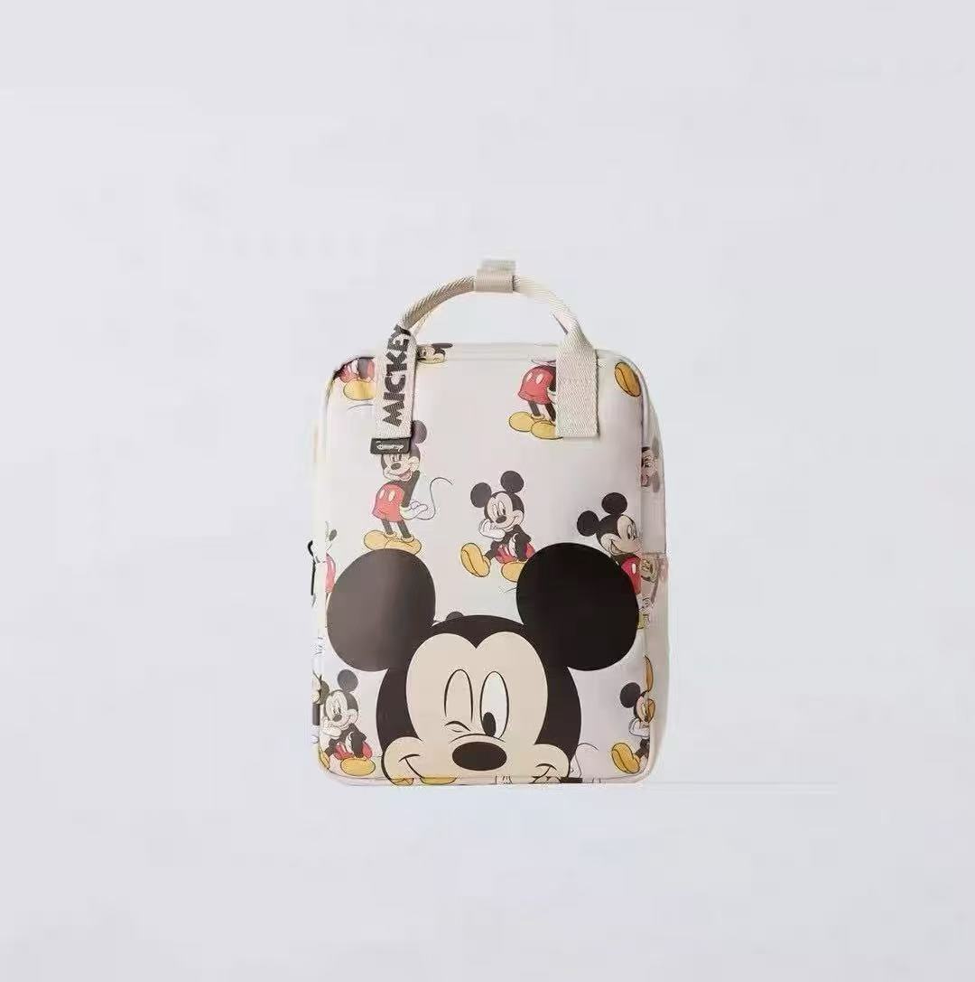 Cross-Border 2025 Winter New Product Children's Bag Toddler Off-White Disney Mickey Mouse Print Backpack