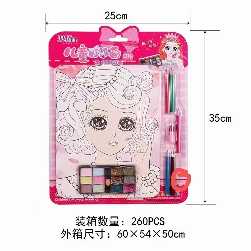 Pintura de maquillaje infantil con set de lápiz labial pintado maquillaje pintado graffiti hecho a mano juguetes DIY pintado creativo vestido niña
