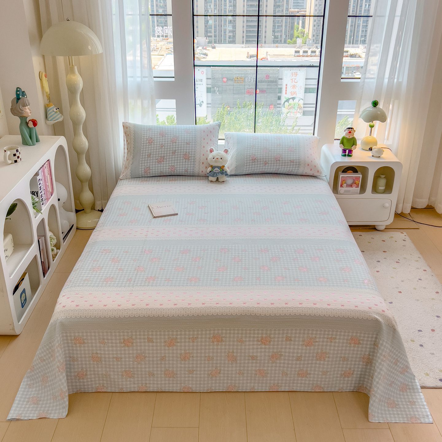 2025 nuevo conjunto de cuatro piezas de cama de doble hilo, sábanas de cama de dormitorio de tres piezas de cama