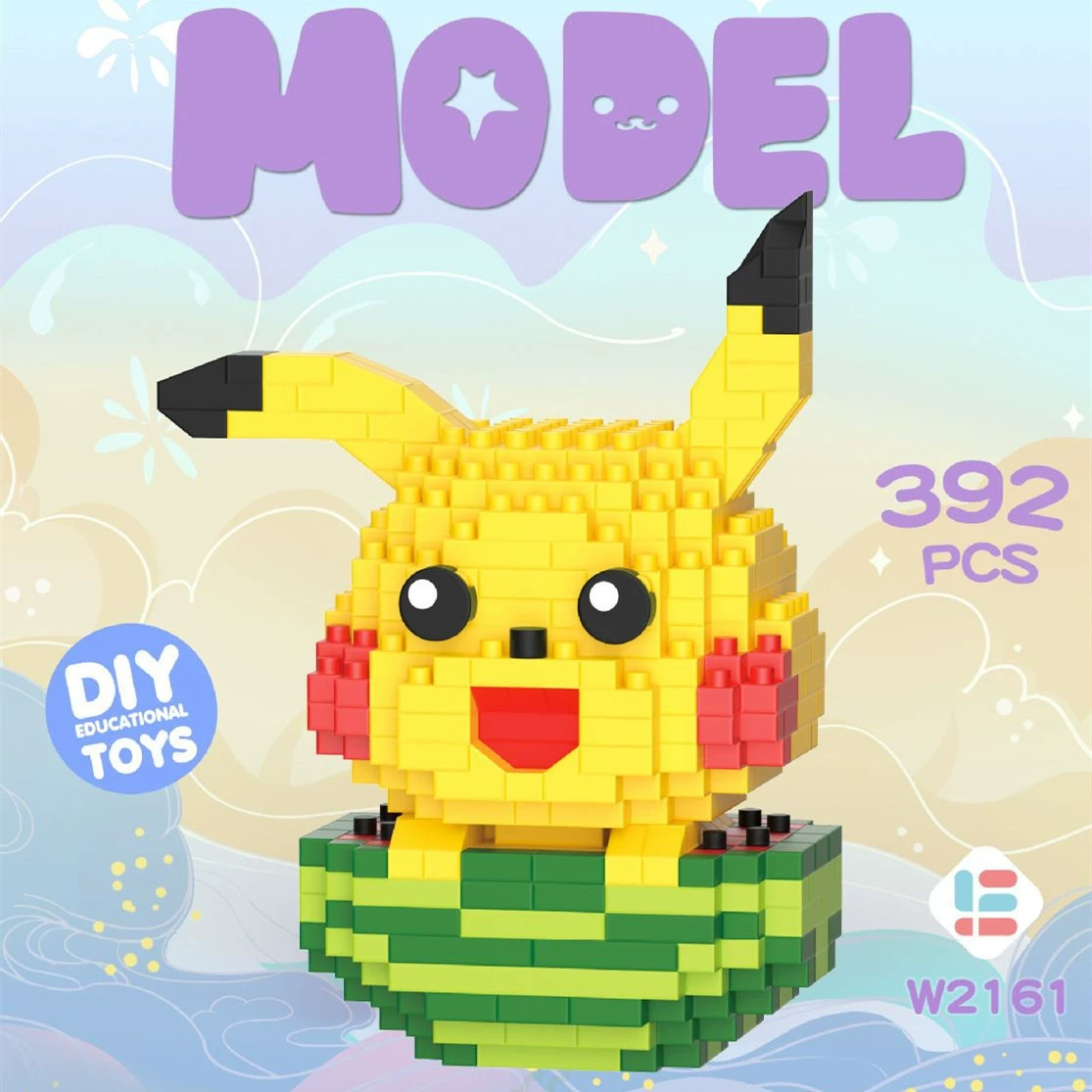 Mini Bricks Cartoon Constructor Set, Sanrio-style Characters, Multiple Models (188–626 pcs)