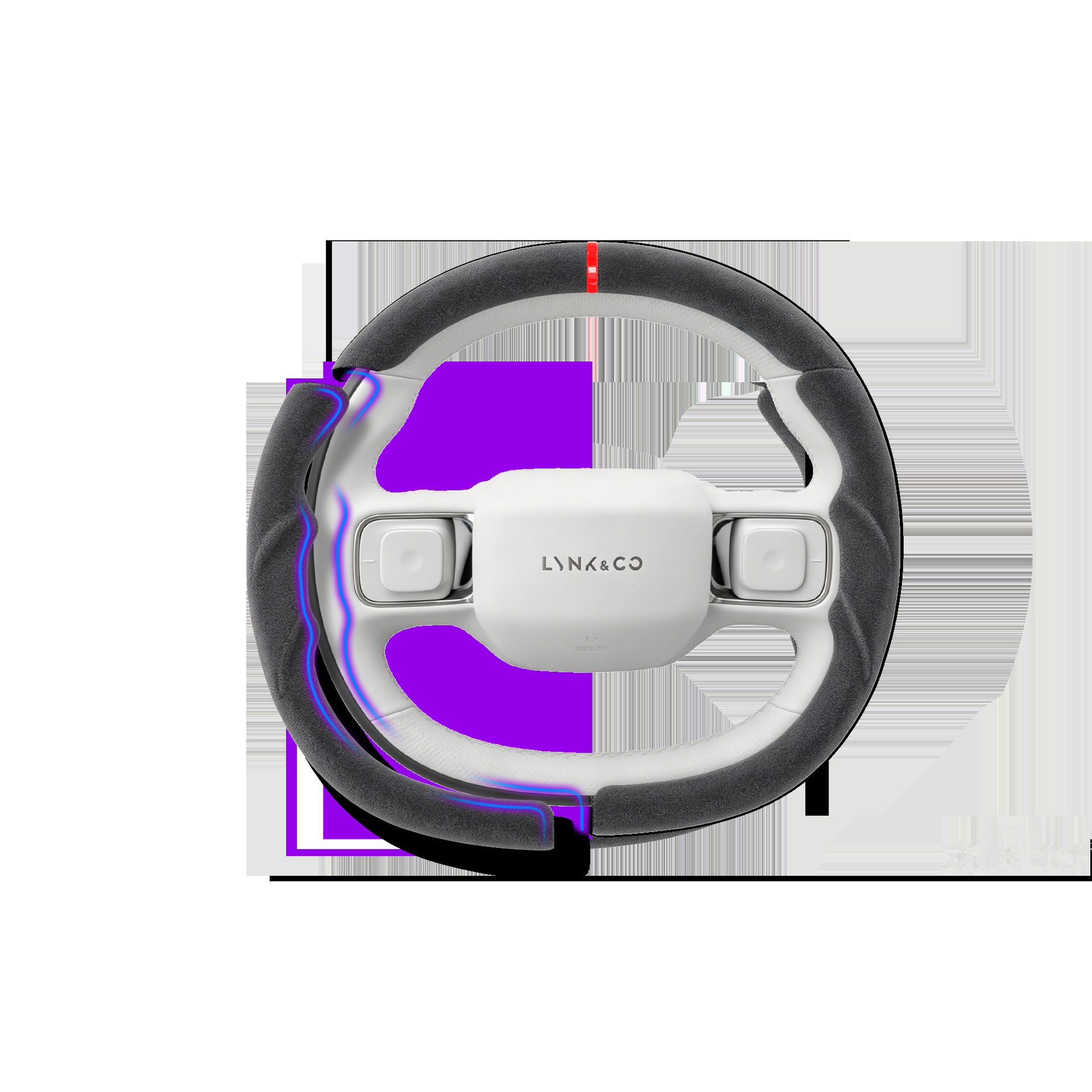 Suitable for Lynk & Co's specialized sporty steering wheel cover, full coverage, ultra-thin, non-slip, sweat-absorbing, car interior modification handle cover
