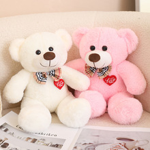 小红书同款领结爱心熊创意网红泰迪熊公仔毛绒玩具情人节女孩礼物