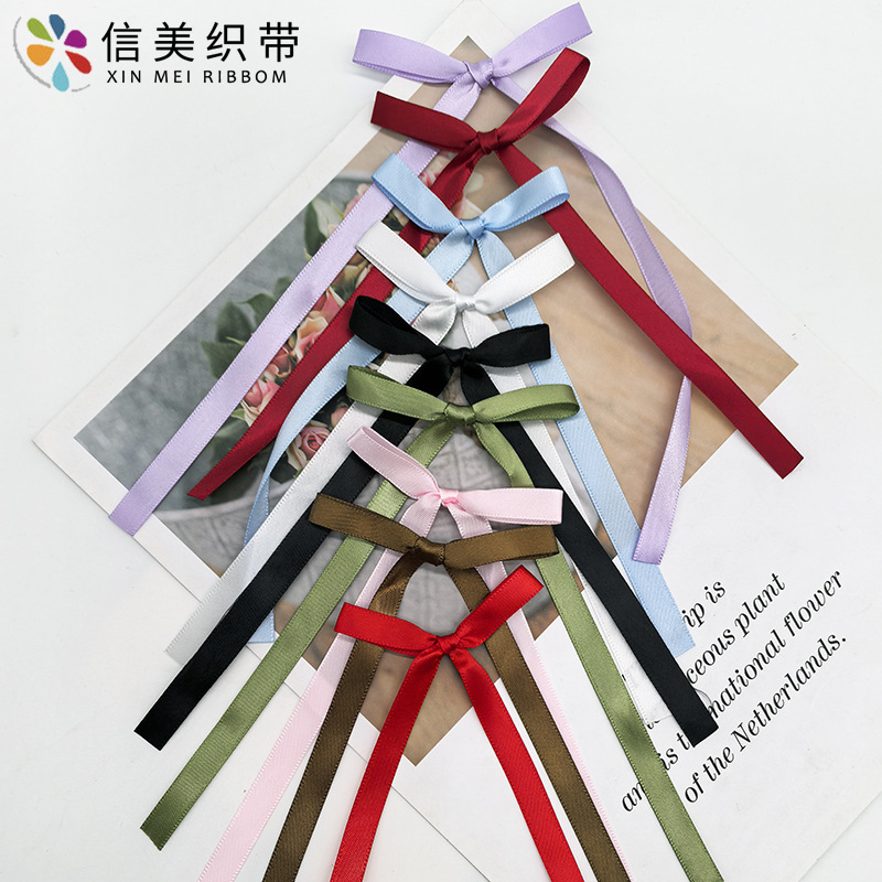 Cross-Border Hot-Selling 1cm Long Tail Bow Amazon Ballet Instagram Influencer Cake Decoration Long Ribbon Bow Cross-Border Hot-Selling 1cm Long Tail Bow Amazon Ballet Instagram Influencer Cake Decoration Long Ribbon Bow
