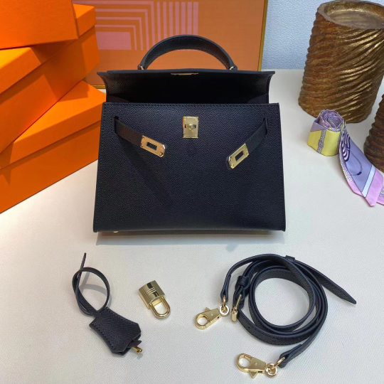 2024 Autumn and Winter Explosions High-end Women's Bag Genuine Leather Second-generation Kelly Bag Palm Print Handbag Shoulder Crossbody Bag