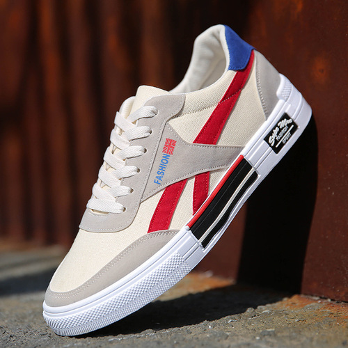 Spring and Autumn New Men's Breathable Canvas Shoes Korean Style Trendy Skate Shoes Casual Shoes Student Men's Shoes