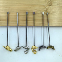 天鹅火烈鸟304果针小鸟水果签鸡尾酒签装饰针香蕉点心叉水果叉子