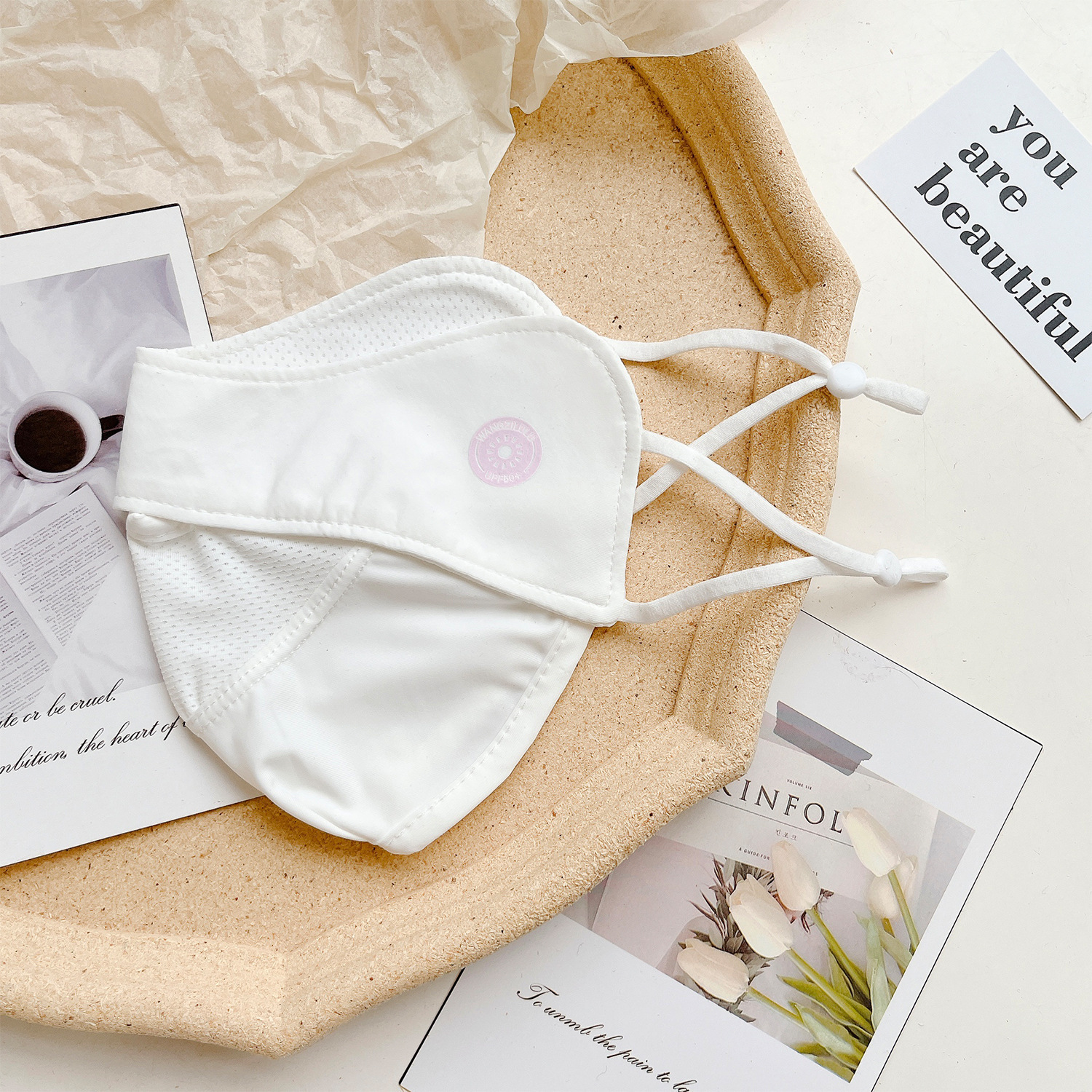 Estilo coreano máscara de cara completa de las mujeres 3D protección solar máscara de la esquina de los ojos velo de verano protección UV transpirable