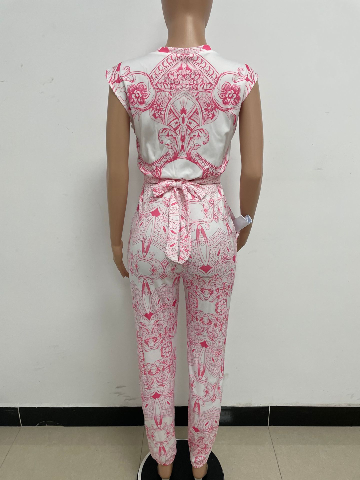 350g Weight Sleeveless Sleeve Length Spandex, Polyester Fabric Type Pant Co-ord Set Sets Type 2 Pieces Set Quantity Daily Occasion Round Neck Neckline Slim Fit Type Printing Pattern Summer Season Women's Gender Vacation Style Daily Women's Vacation Printing Spandex Polyester Pant Co-ord Set Pants Sets 24