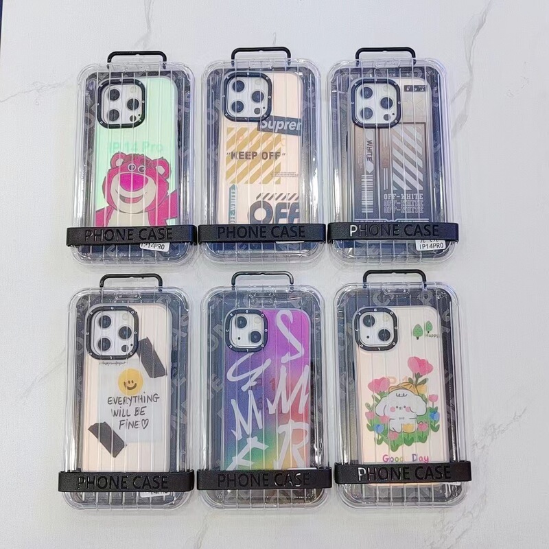 Good partner yuan gas shell for Apple 13 cartoon painted frosted fluorescent tide iphone14Promax phone case