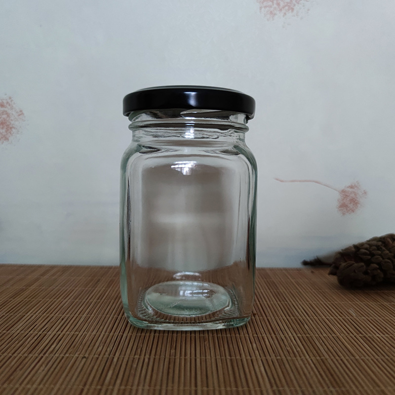 厂家批发生产200ML玻璃方形酱菜瓶久红方腐乳瓶蒜蓉蜂蜜果酱空瓶