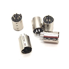 Mini din6pオスの銅の殻のコンピュータの周辺のキーボードのマウスの設備のミニdin6p