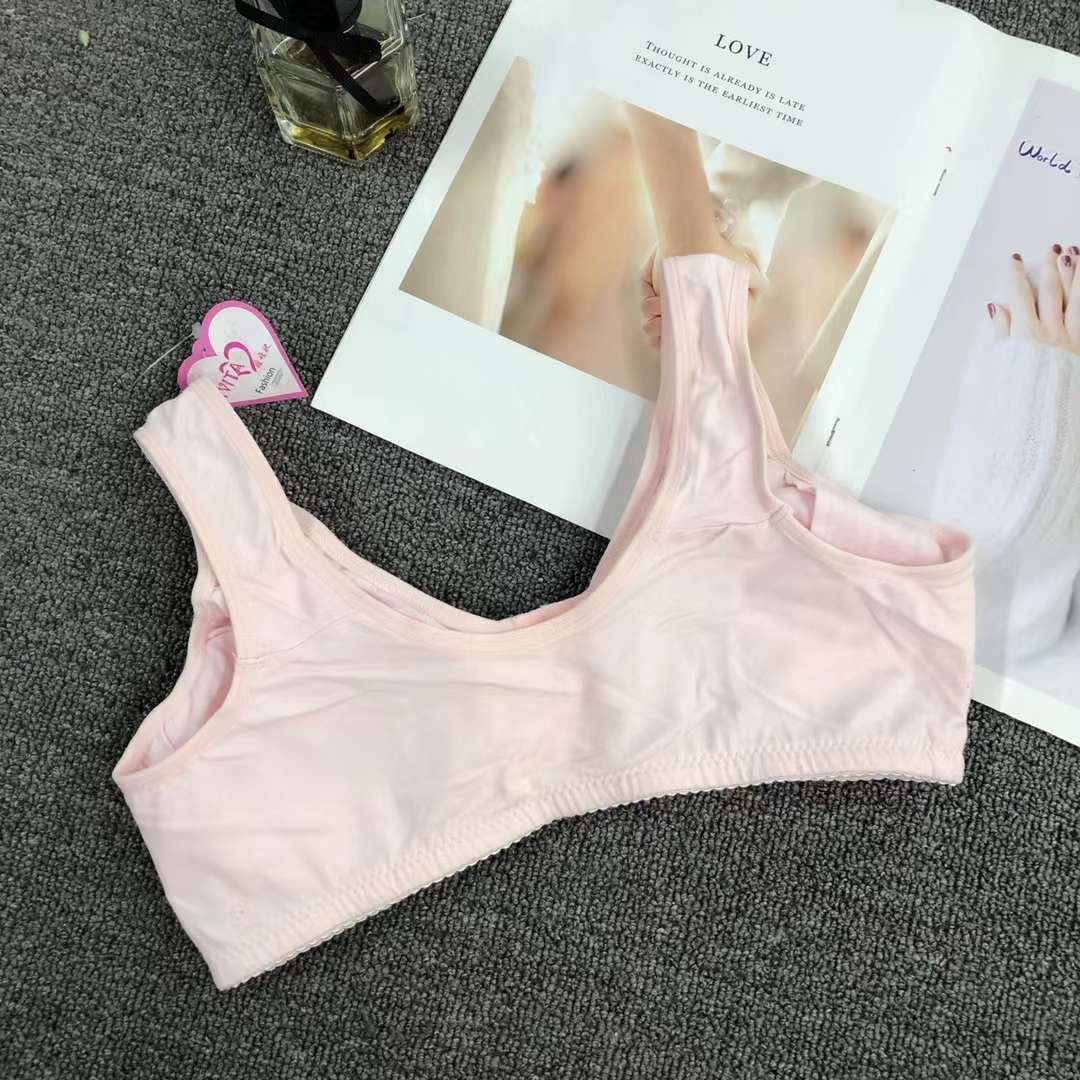 Sujetador de ropa interior de hebilla frontal de mamá transfronteriza delgada de algodón de mediana edad y ancianos sujetador inalámbrico de algodón empuja hacia arriba más sujetador de tamaño