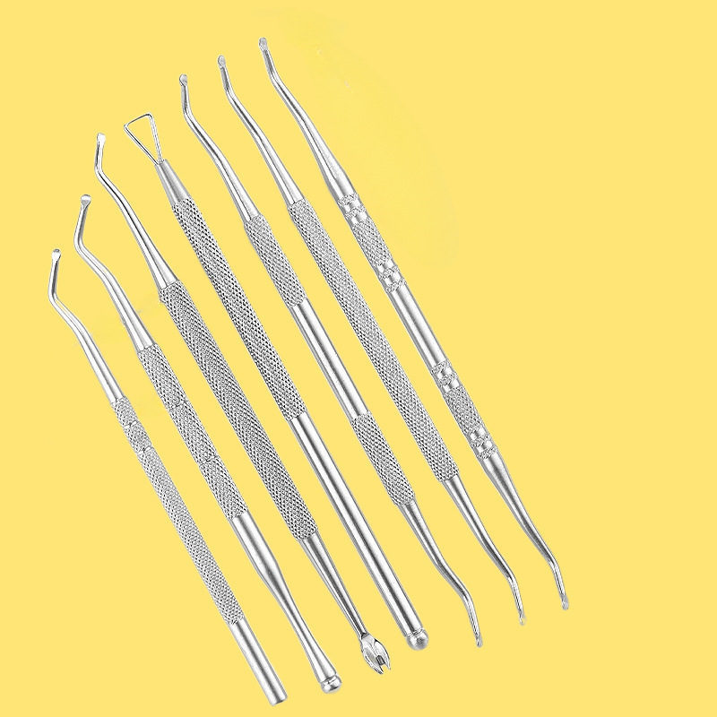 double-sided exfoliating manicure tools set stainless steel for…