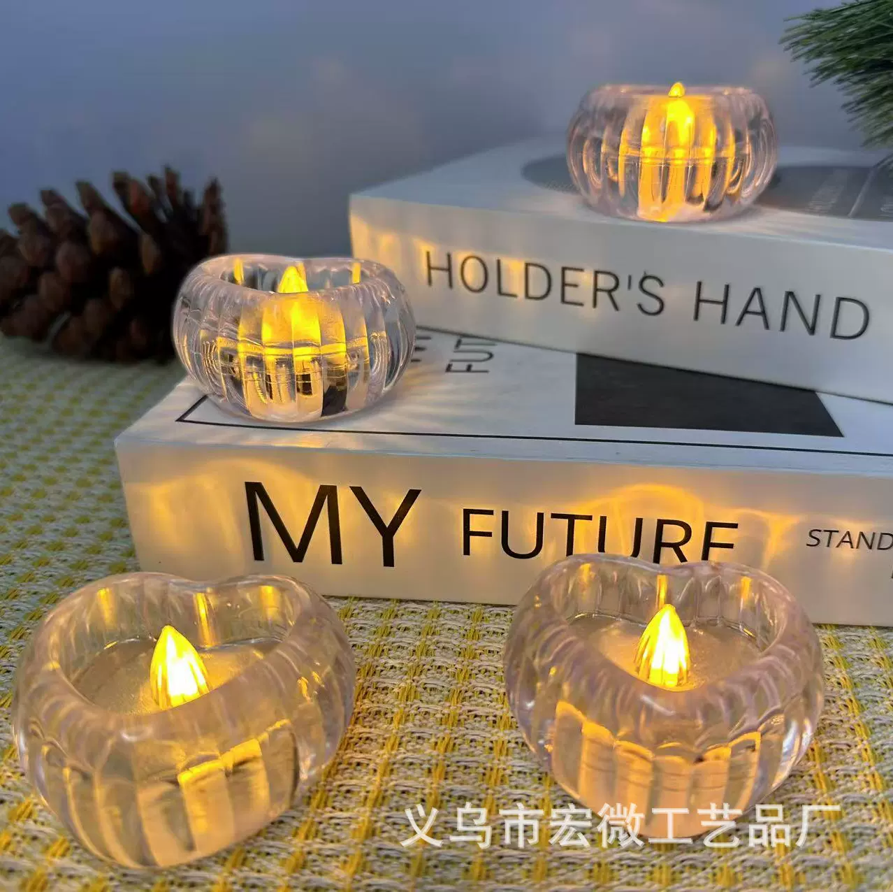 跨境LED电子蜡烛灯浪漫爱心小蜡烛生日表白求婚婚庆场景布置道具