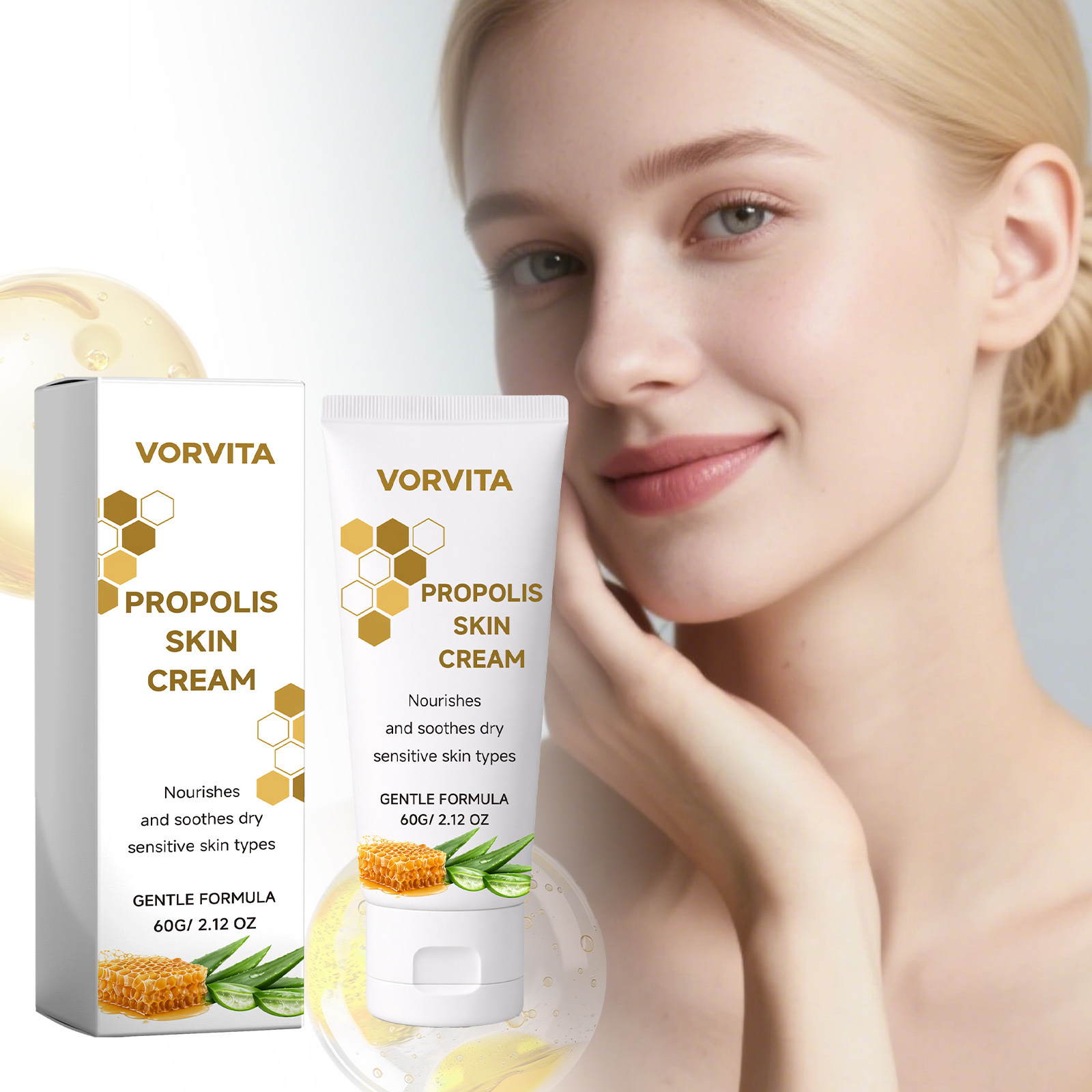 Vorvita Moisturizing Cream Daily Moisturizing and Hydrating Care for Soft Skin, Delicate and Radiant, Easy to Absorb