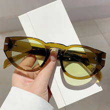 复古时尚经典椭圆框防紫外线太阳眼镜小众百搭街拍显瘦男女款墨镜