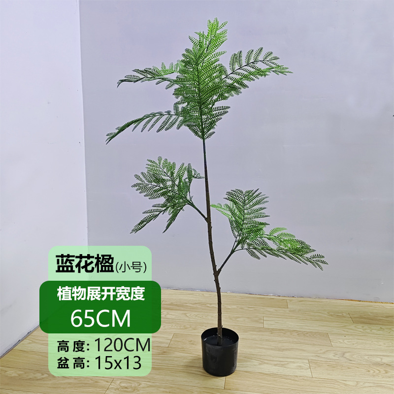 Planta artificial de interior – maceta decorativa con ave del paraíso, árbol viajero y bonsái falso