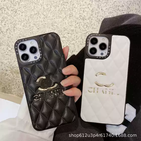 Apple Phone Case for iPhone 16 Pro Max Premium Luxury 15 Leather Creative Diamond Quilted Chanel Style 14