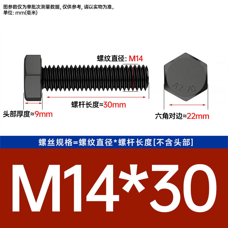 Болт шестигранный Johnson M14x30