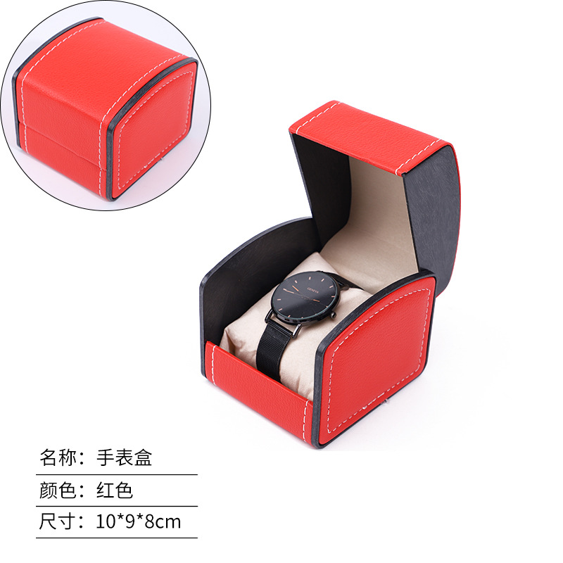 곡선 시계 상자 레드