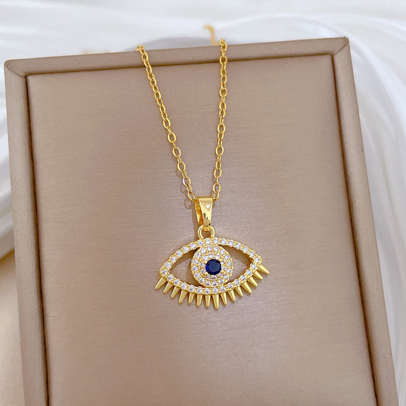 Wunderschöne Halskette Mit Teufelsauge Und Diamanten Für Damen_voghion.com