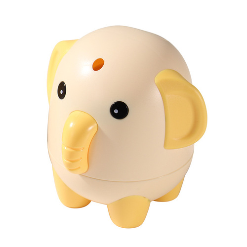 Creative toothpick storage box portable cartoon push-type toothpick box yellow elephant home living room dining table decoration