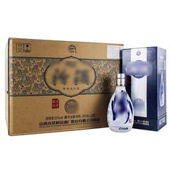 山西杏花村汾青花20 清香型纯粮白酒53度500ml *6瓶 礼盒装整箱