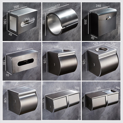 304 stainless steel brushed bathroom hotel tissue box toilet paper holder bathroom toilet paper roll holder restroom storage rack