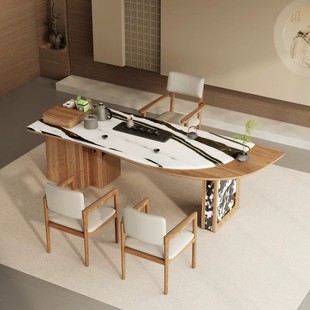 Modern Minimalist Living Room Home Large Slate Tea Table Office Negotiation Reception Tea Table and Chair Combination