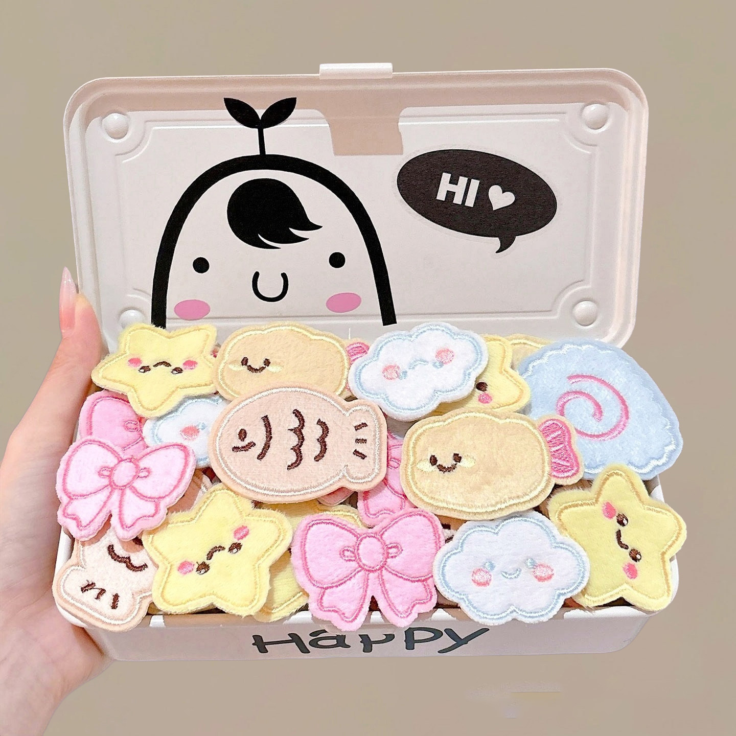 Korean-style cute bow hair clips, versatile and seamless, children's magic clips that don't damage hair, bangs clips, and hair tidying tool