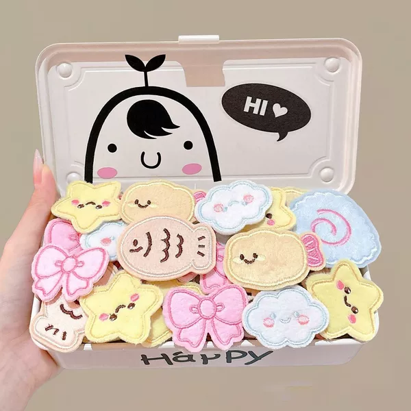 Korean-style cute bow hair clips, versatile and seamless, children's magic clips that don't damage hair, bangs clips, and hair tidying tool